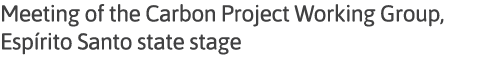 Meeting of the Carbon Project Working Group, Espírito Santo state stage